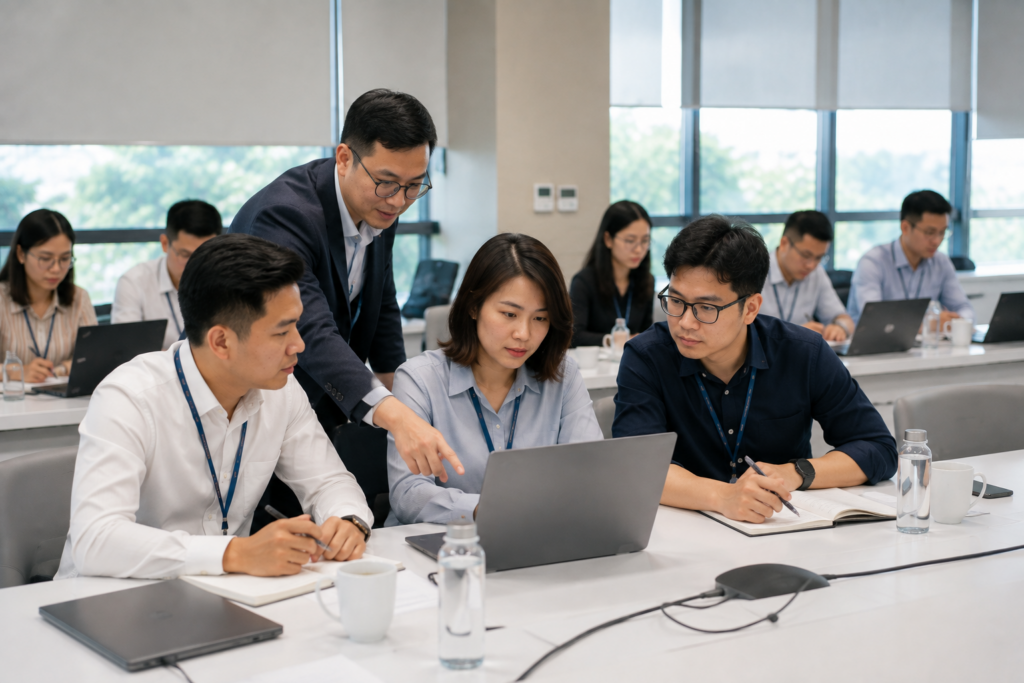 Học viên thực hành quản lý rủi ro an ninh mạng trong ngành hàng không